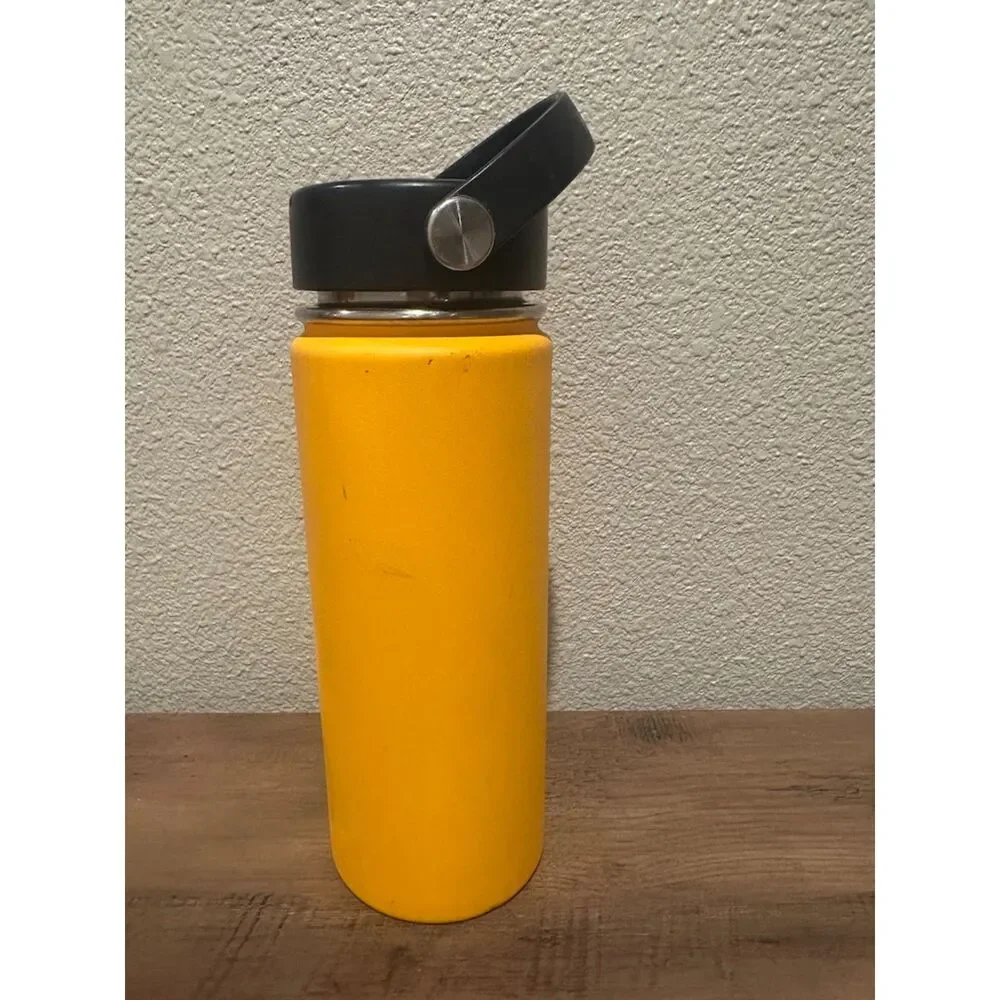 Hydro Flask 18oz Yellow with Wide Fex Cap Water Bottle